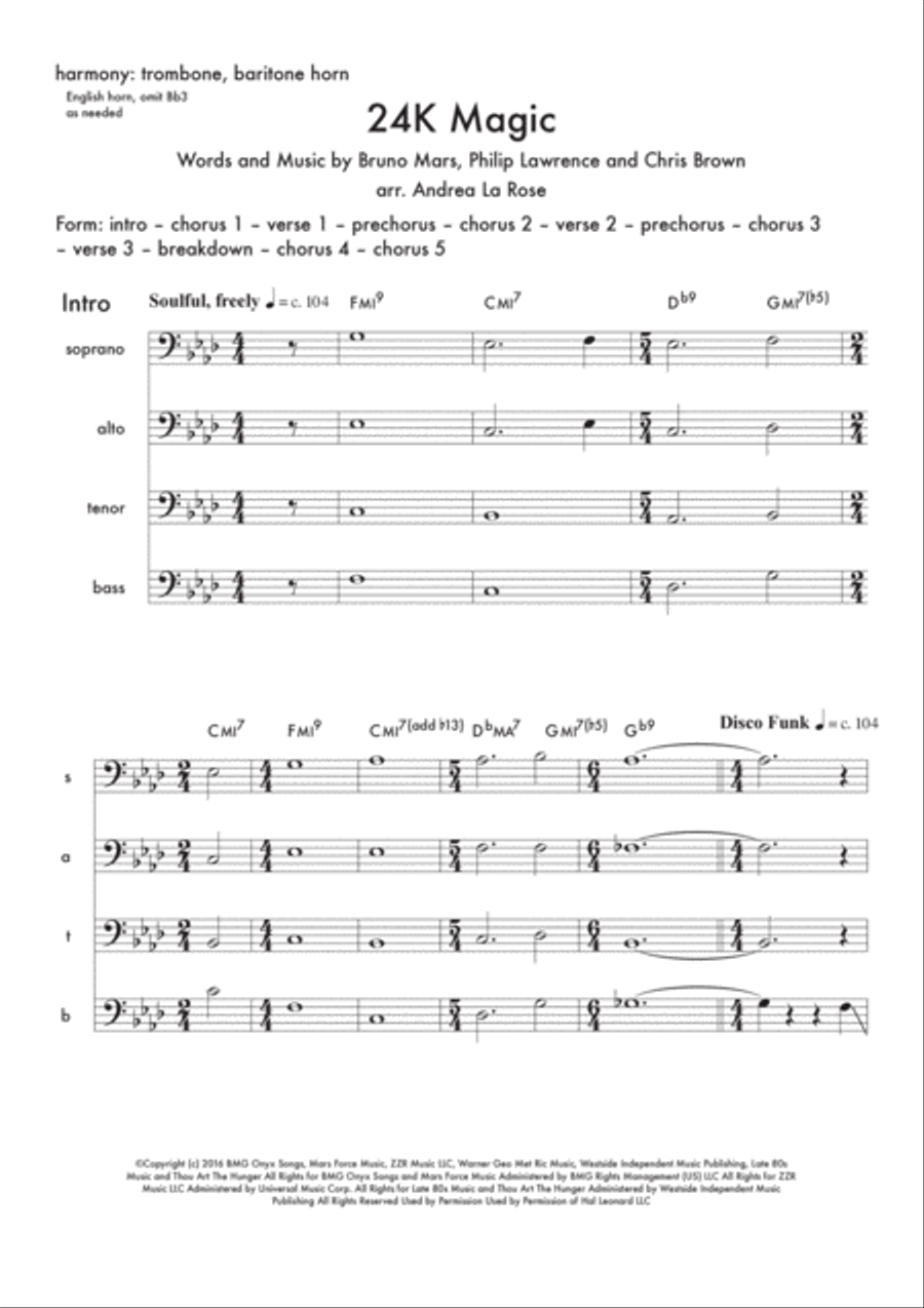 24K Magic Small Ensemble scores gallery preview page 6