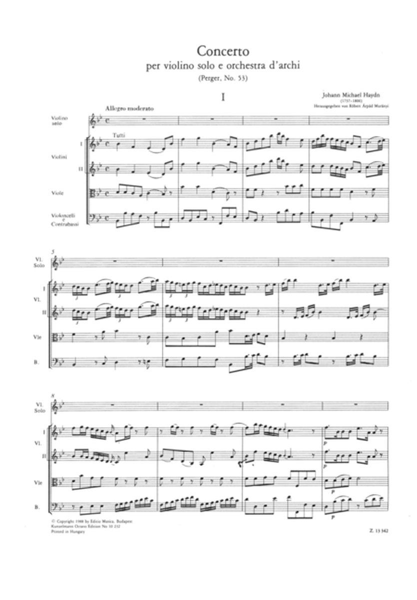 Concerto for violin in B-flat major