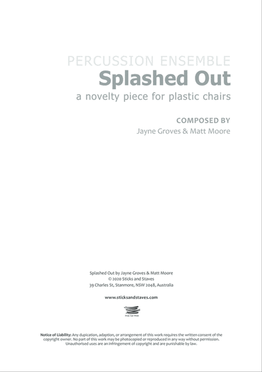 Splashed Out Percussion Ensemble scores gallery preview page 2