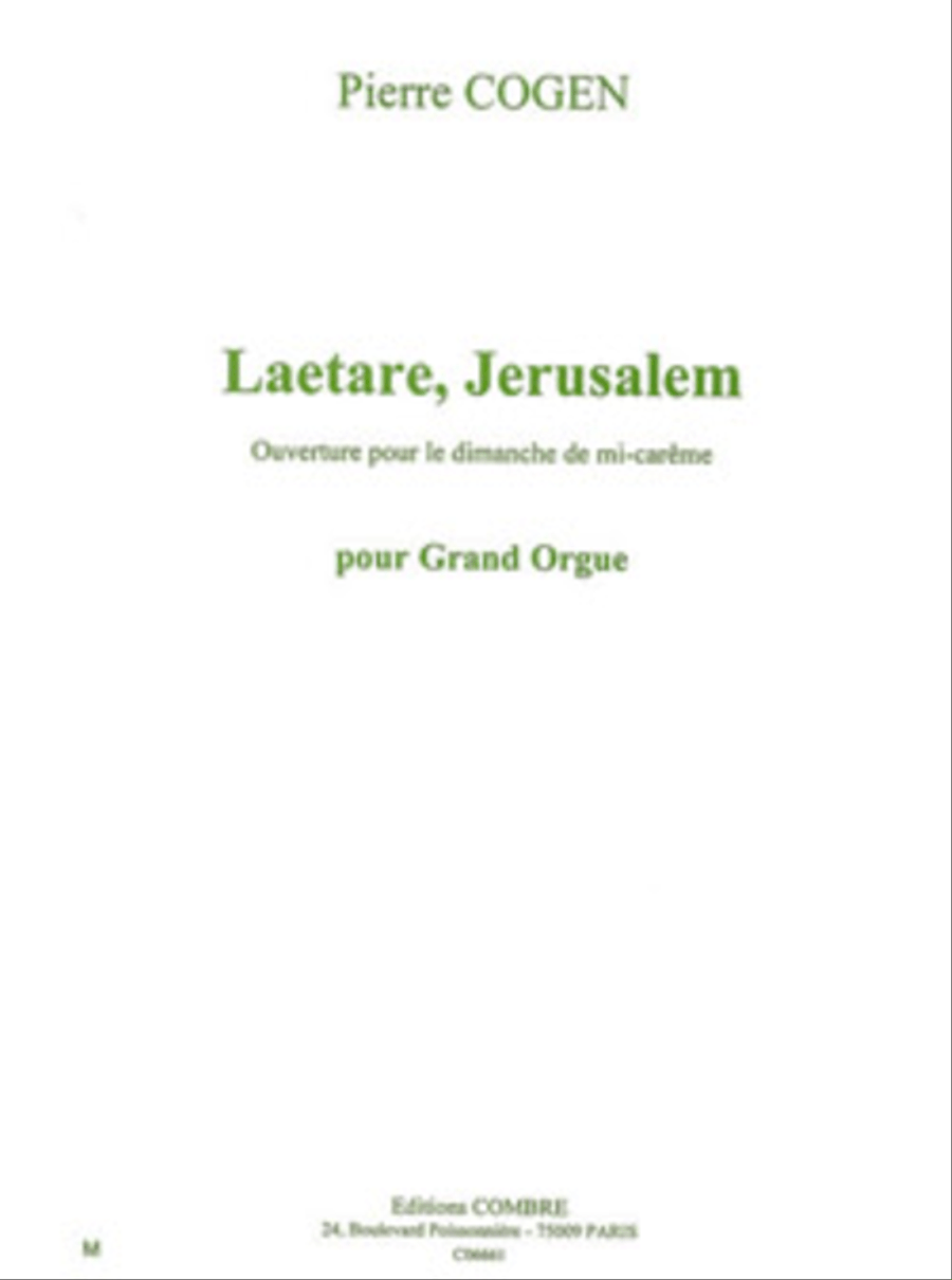 Laetare, Jerusalem (Ouverture pour le dimanche de mi-careme) Organ scores gallery preview page 1