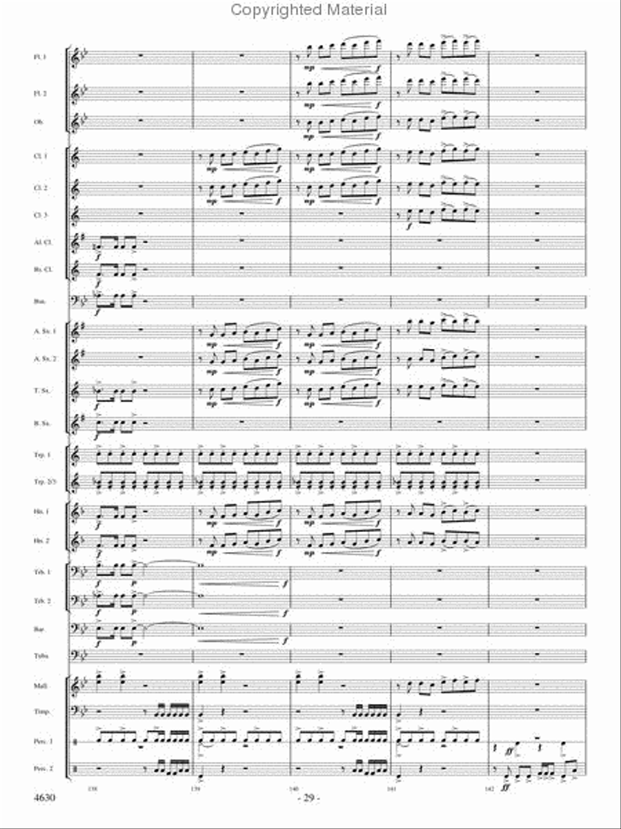 Joyous Alleluias Concert Band scores gallery preview page 28