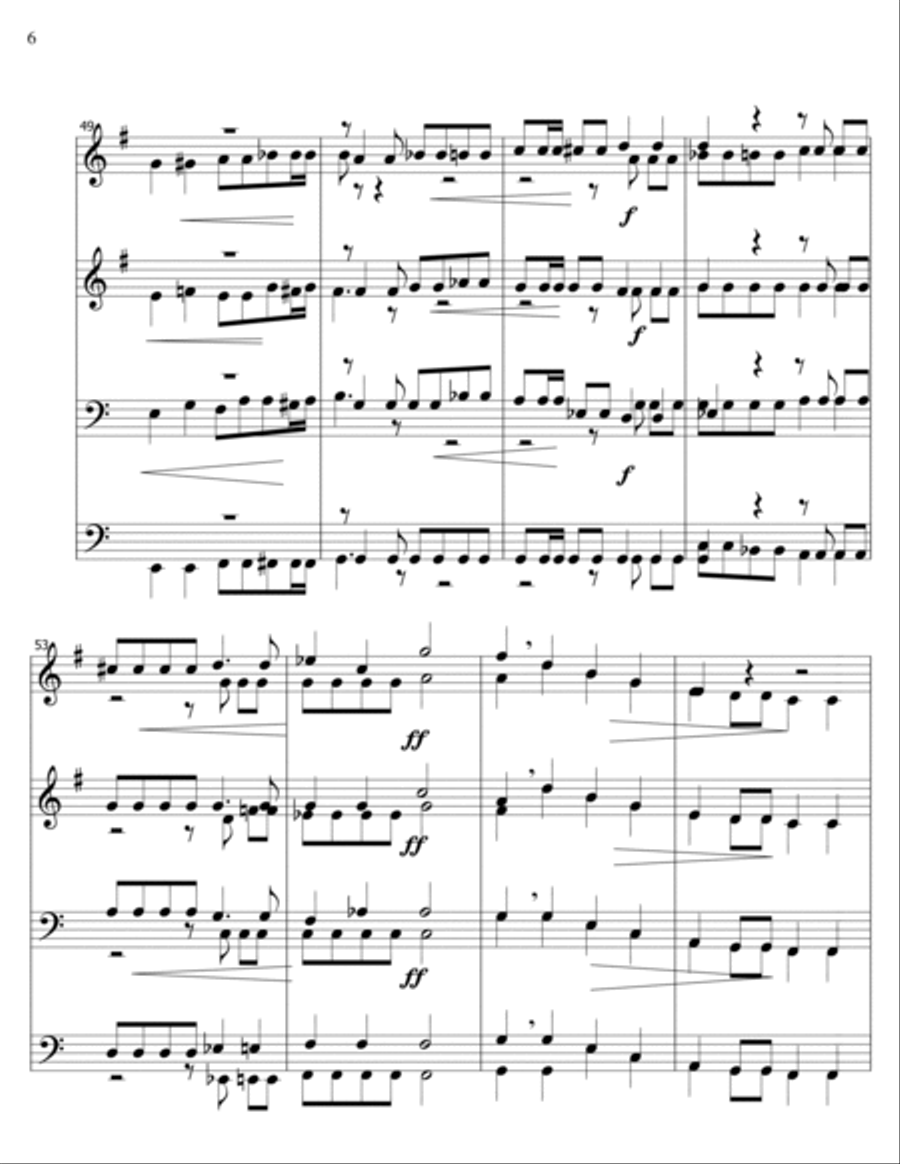 Psalm 22-Mendelssohn-Low Brass octet Brass Ensemble scores gallery preview page 6