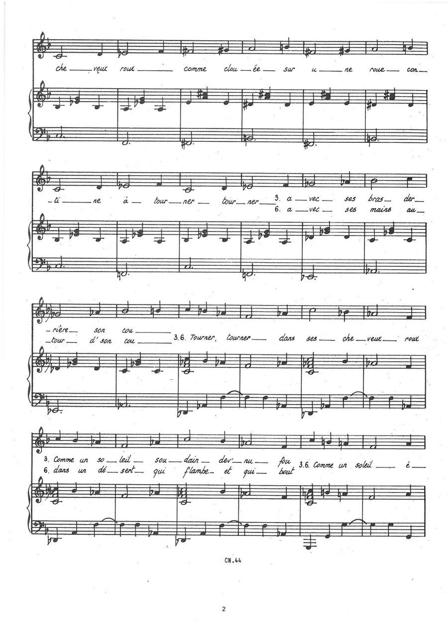 Quand Freddy Est Parti Quand Freddy Est Parti Piano, Vocal scores gallery preview page 2