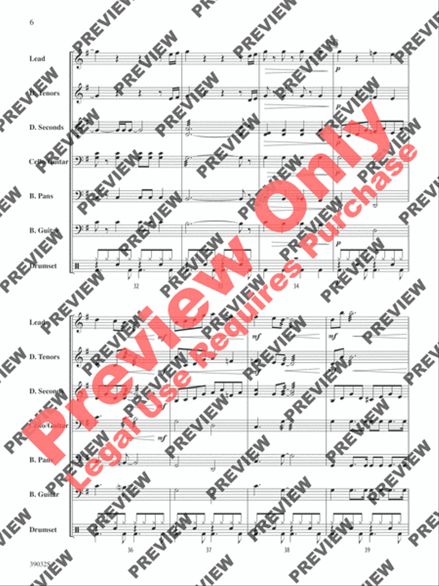 Dreaming with a Broken Heart Steel Drum Band scores gallery preview page 7