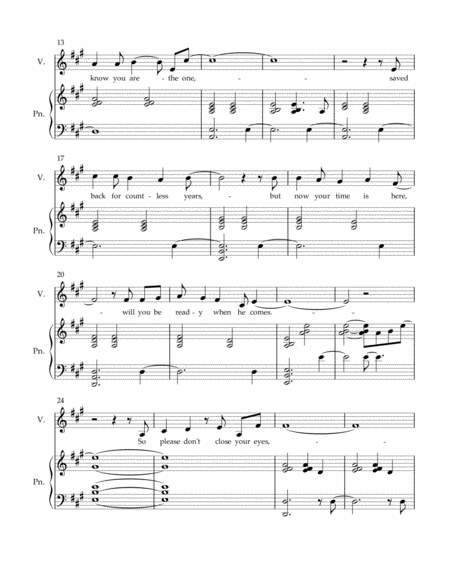 The One Piano Vocal Sheet