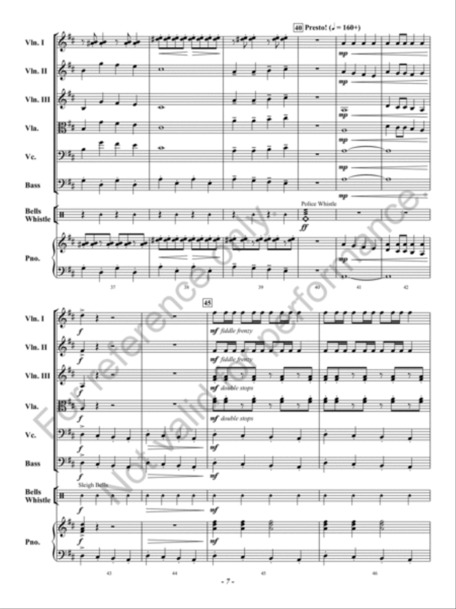 Santa's Wild Ride String Orchestra scores gallery preview page 8