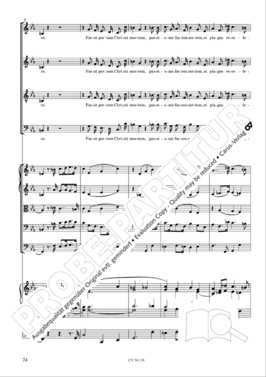 Stabat Mater in G minor 4-Part scores gallery preview page 25