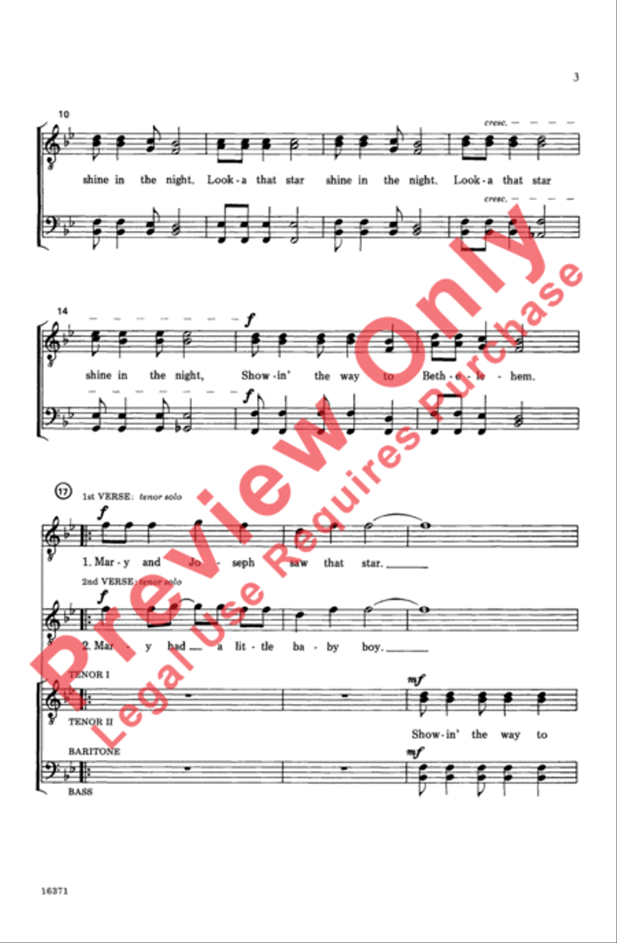 Look-A That Star Look-A That Star Men's Choir scores gallery preview page 3