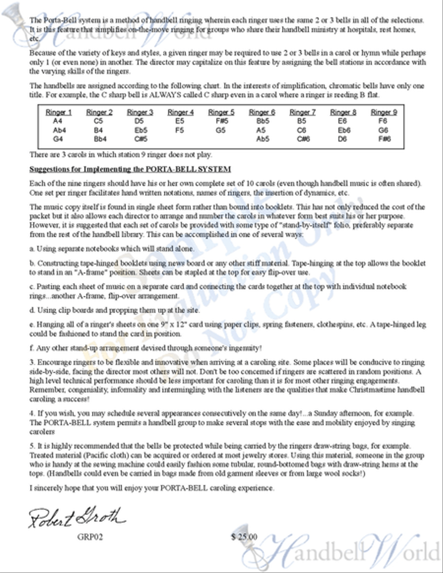 Porta Bell System of Carolling 78 2-Octaves scores gallery preview page 2