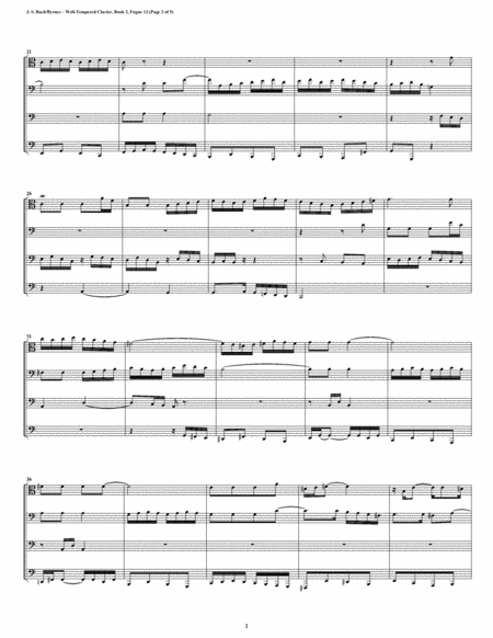 Fugue 12 from Well-Tempered Clavier, Book 2 (Trombone Quartet) image number null