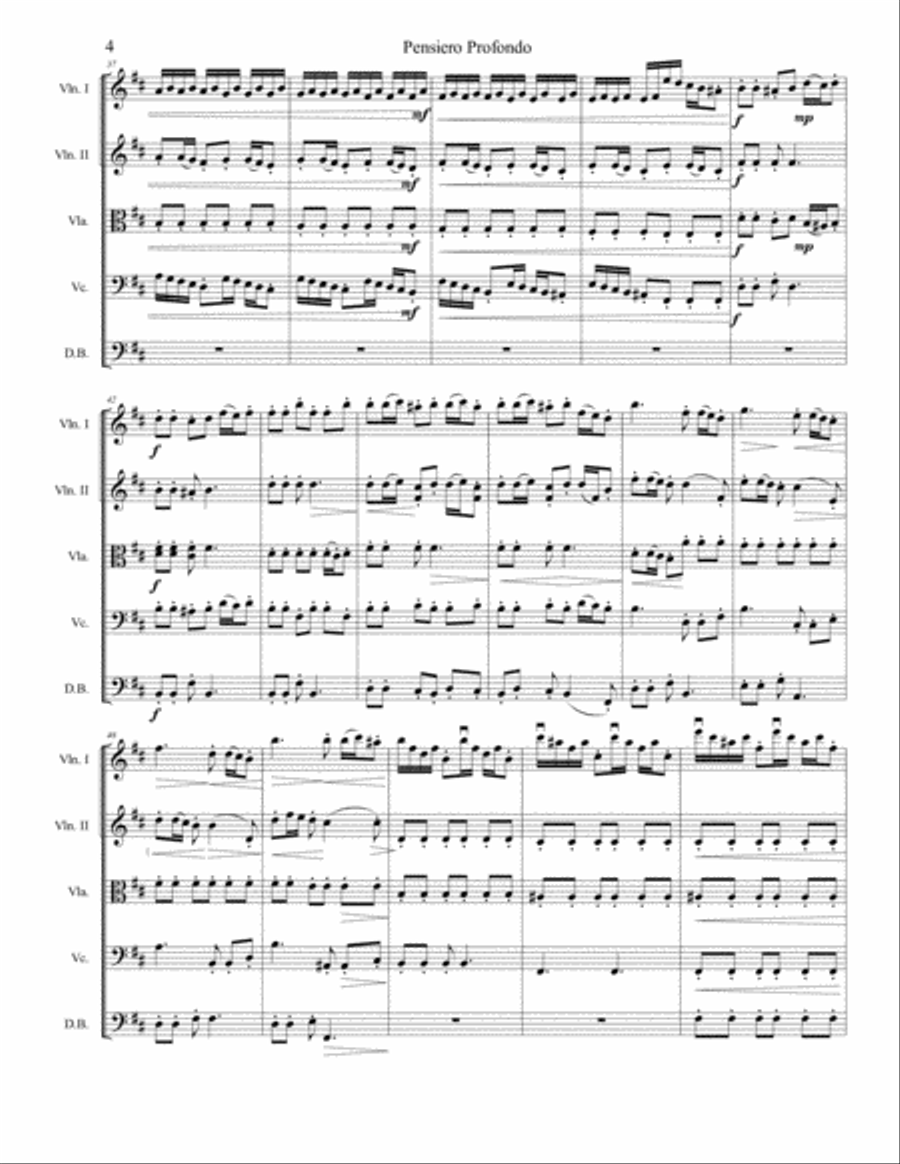 Pensiero Profondo String Quartet scores gallery preview page 4