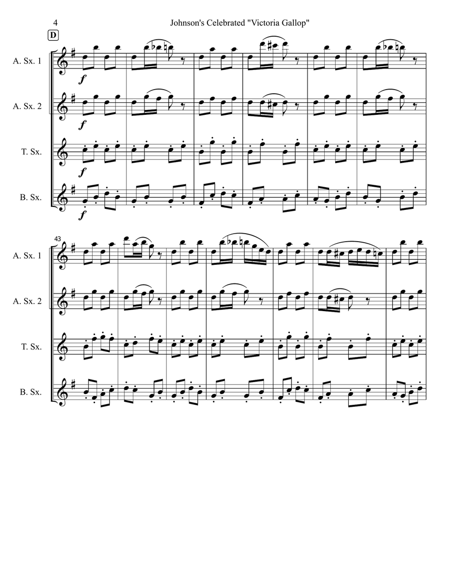 Victoria Gallop Victoria Gallop Saxophone Quartet scores gallery preview page 4