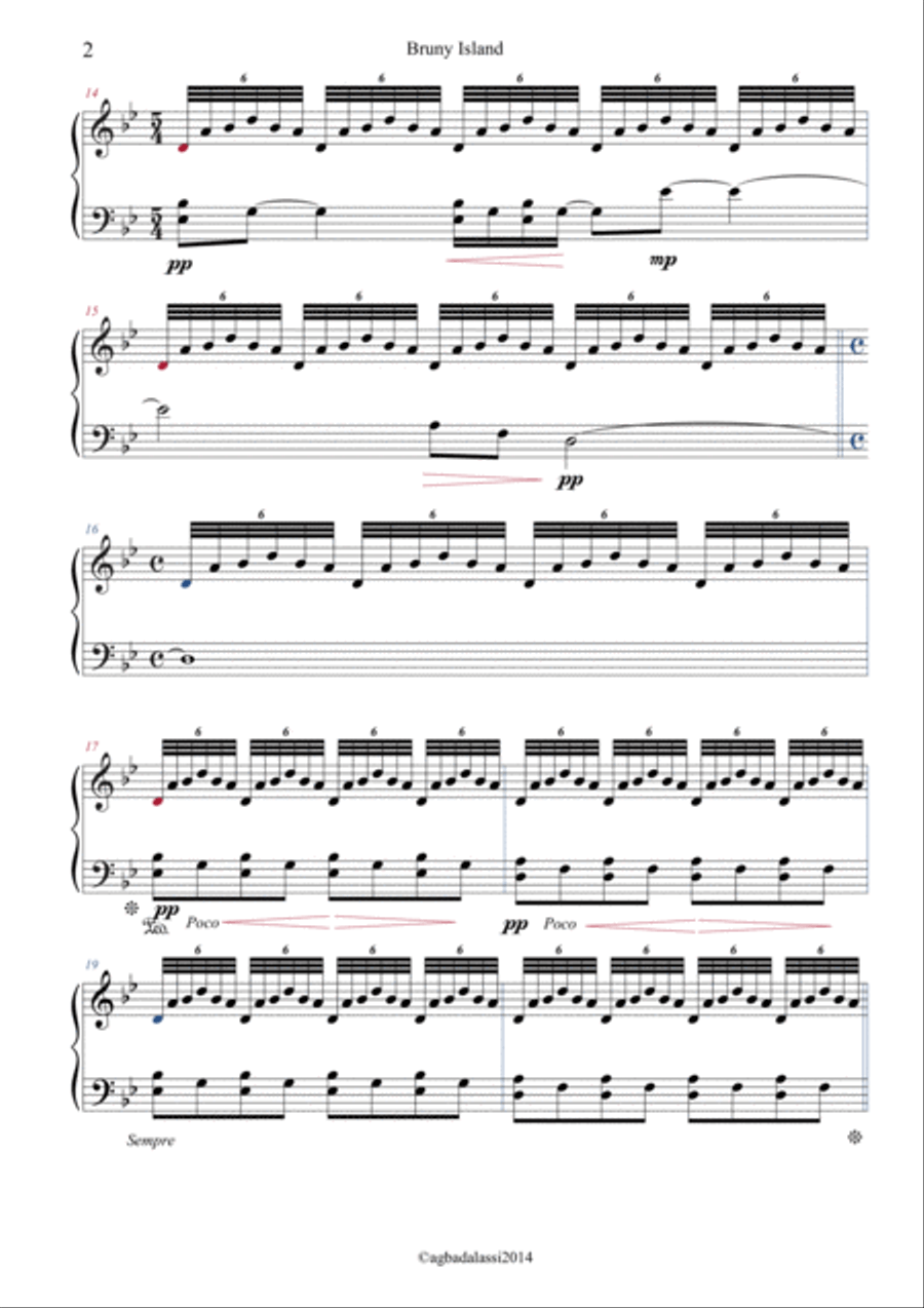 Bruny Island Bruny Island Piano Solo scores gallery preview page 2