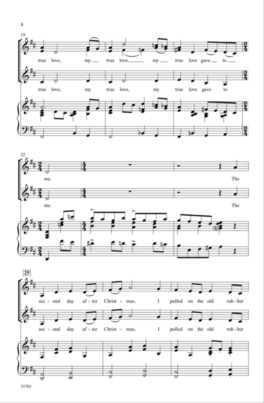 The Twelve Days After Christmas SSA scores gallery preview page 3