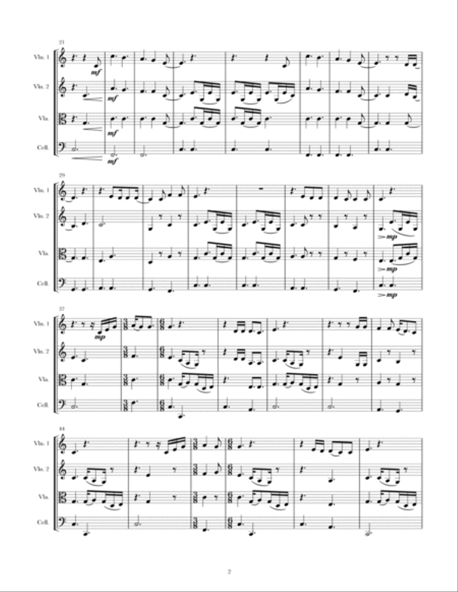 Gale Song String Quartet scores gallery preview page 2