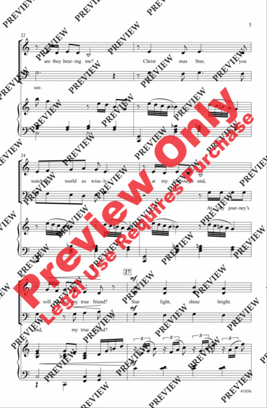 Christmas Star (from Home Alone 2) 3-Part scores gallery preview page 5