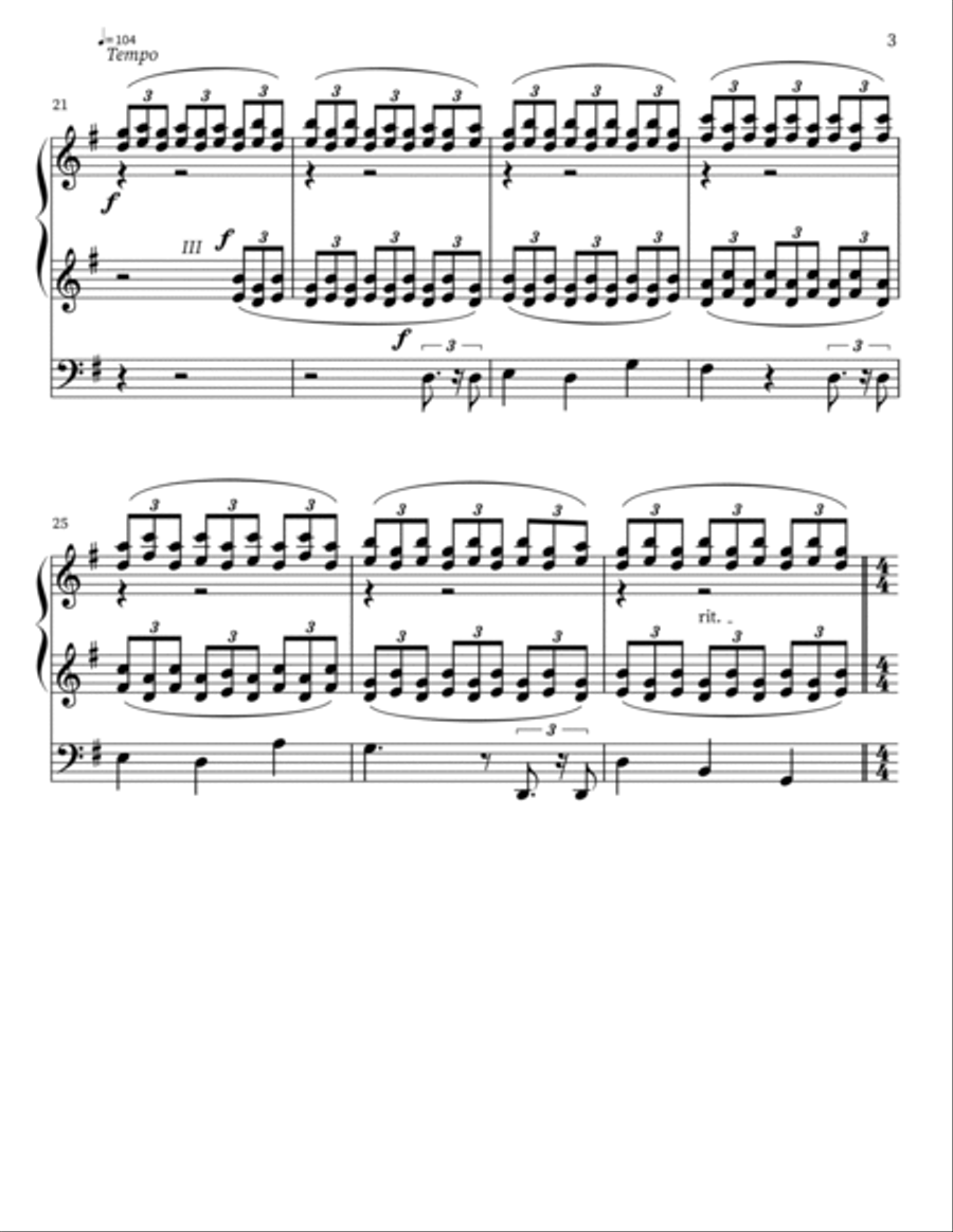 Carillon on a Birthday Song Organ Solo scores gallery preview page 3