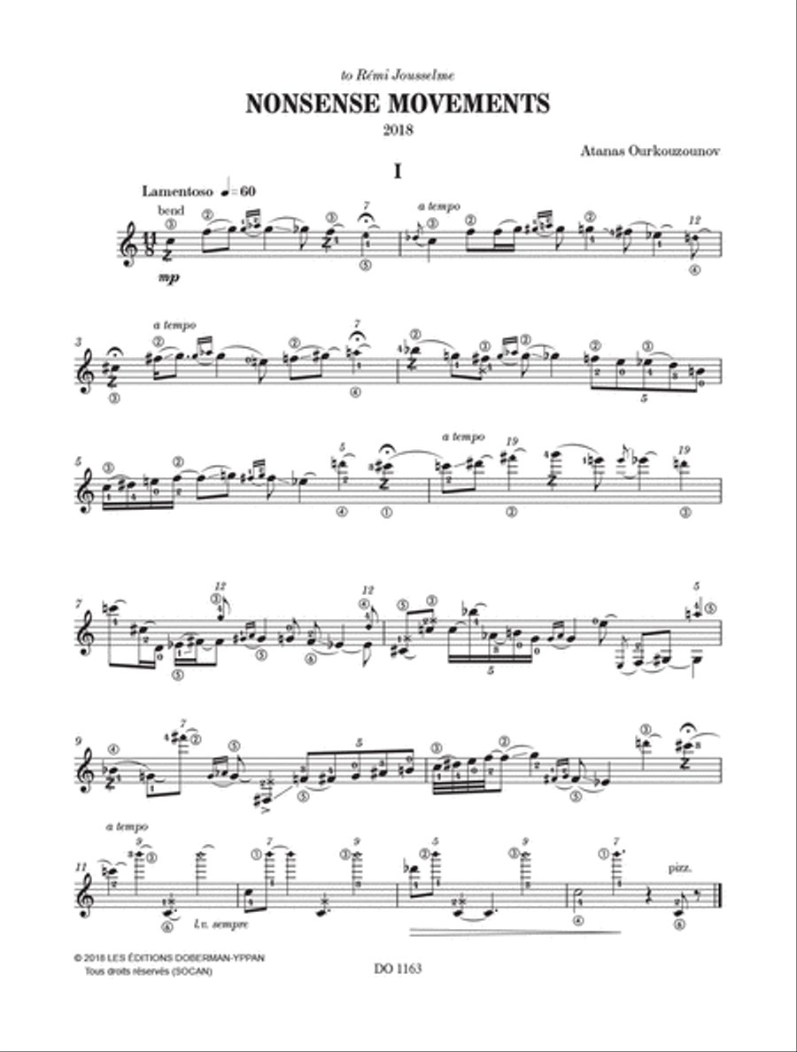 Nonsense Movements Classical Guitar scores gallery preview page 2