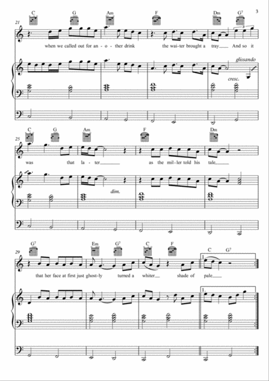 A Whiter Shade Of Pale Organ Solo scores gallery preview page 3