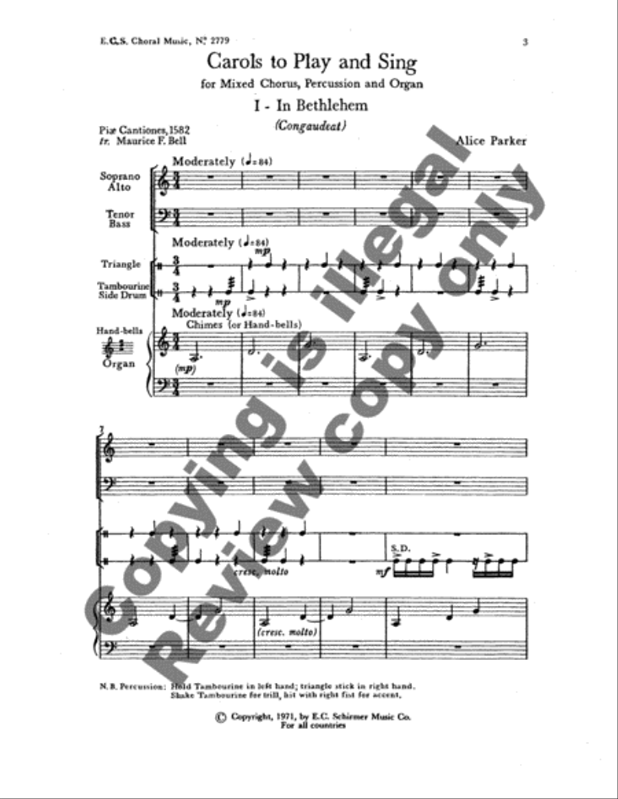 Carols to Play and Sing: 1. In Bethlehem 4-Part scores gallery preview page 10