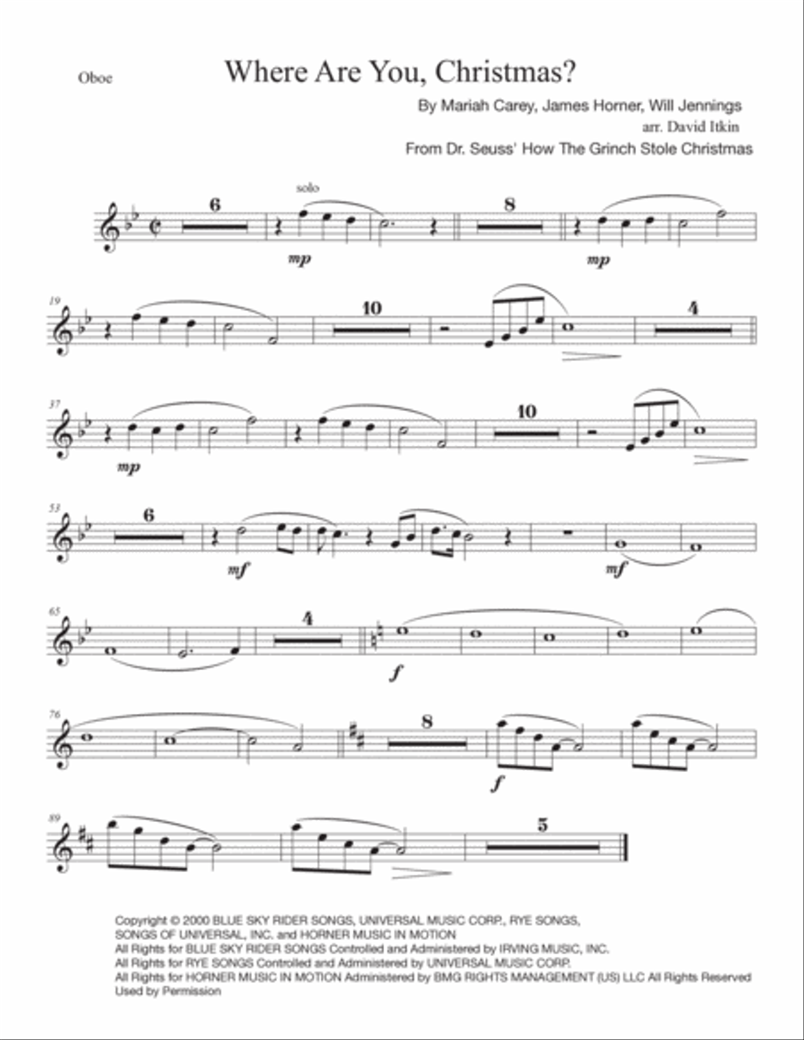 Where Are You Christmas? Full Orchestra scores gallery preview page 5