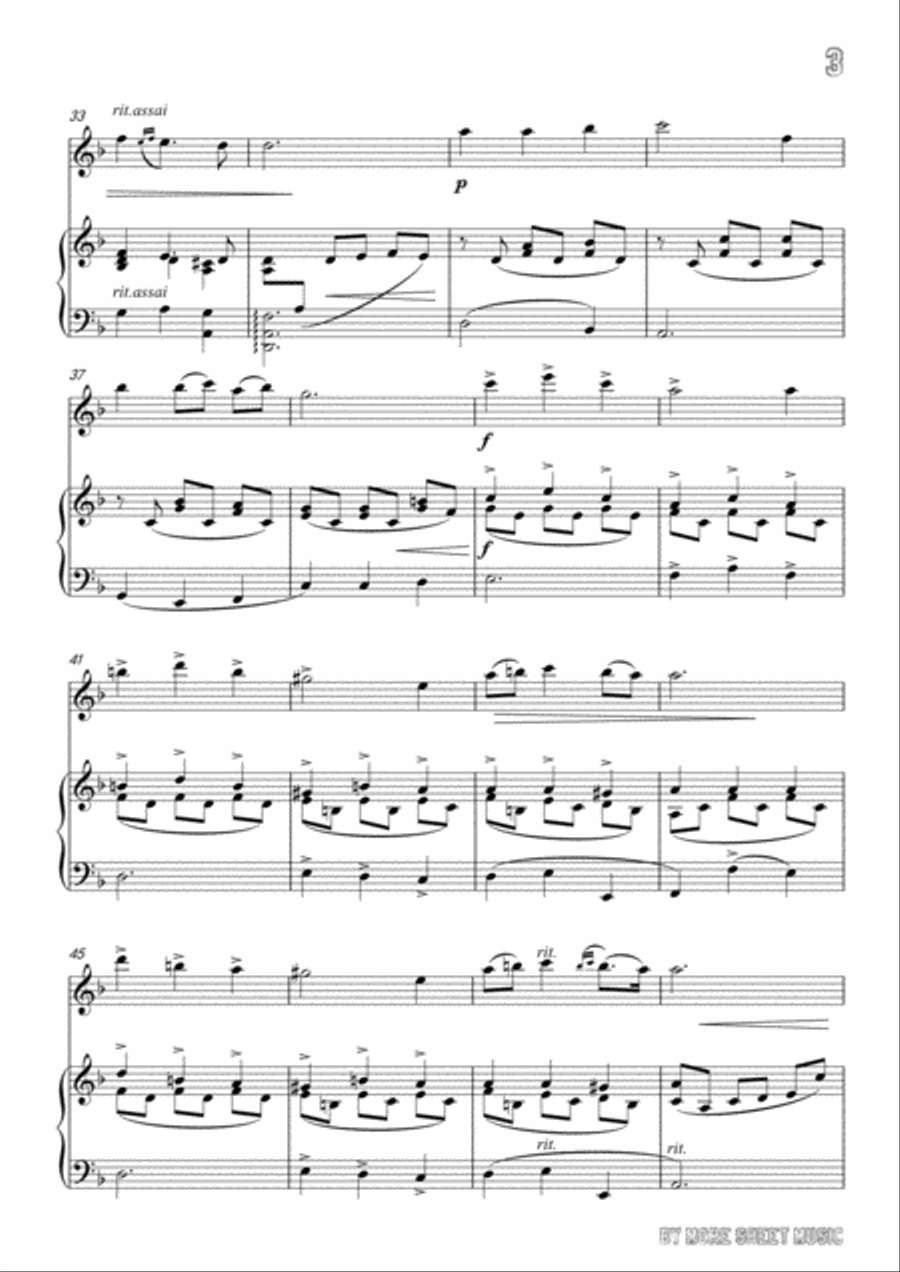 Caldara-Sebben crudele, for Flute and Piano Flute Solo scores gallery preview page 5