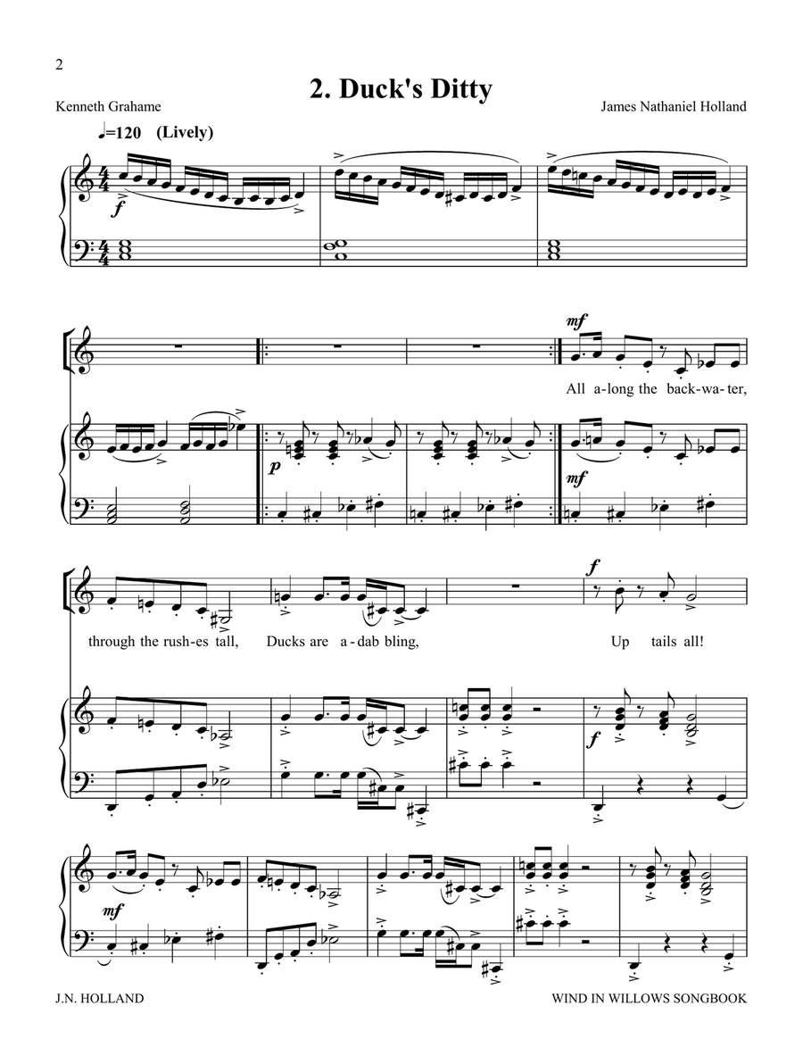 The Wind in the Willows Songbook Piano, Vocal scores gallery preview page 6