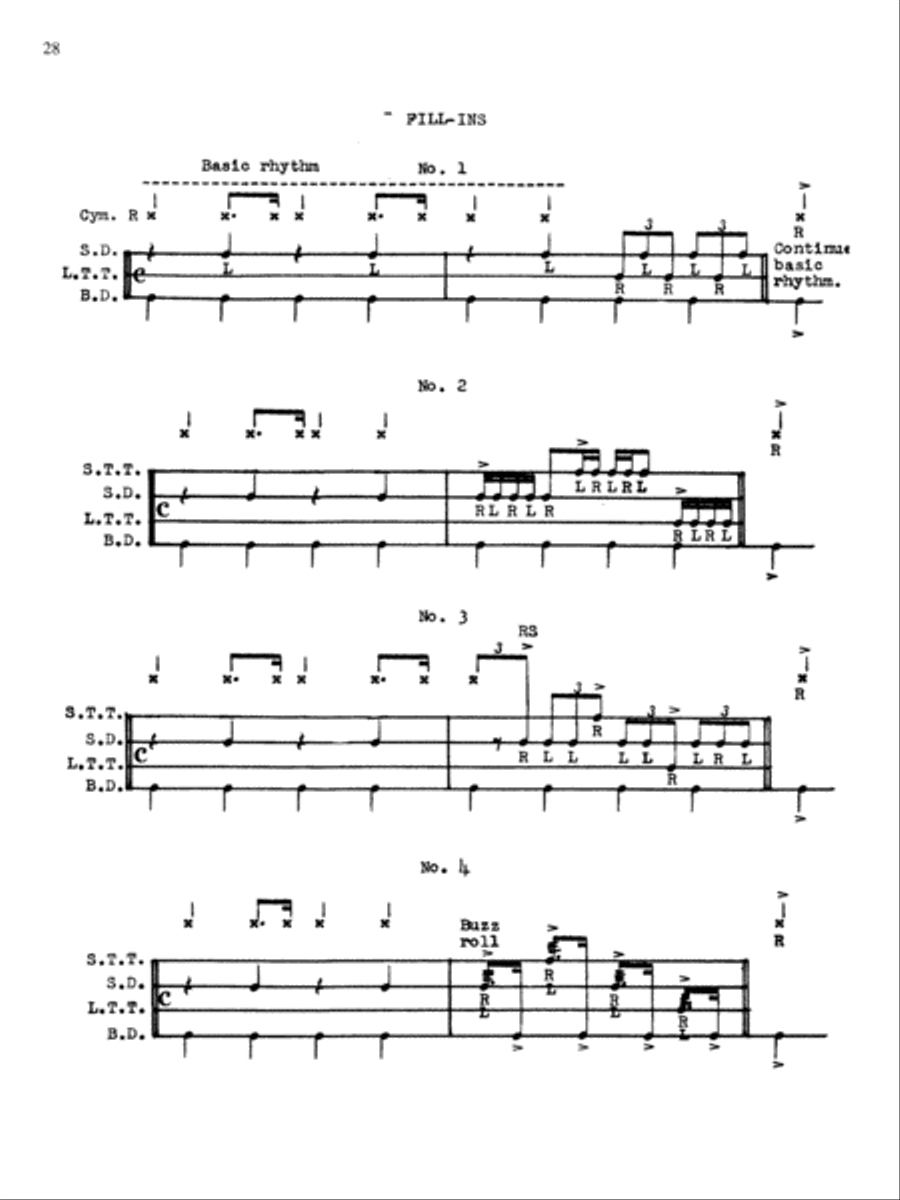 Drum Solos and Fill-Ins for the Progressive Drummer, Book 2 Drum Set scores gallery preview page 4