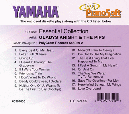 Gladys Knight & The Pips Essential Collection - Piano Software
