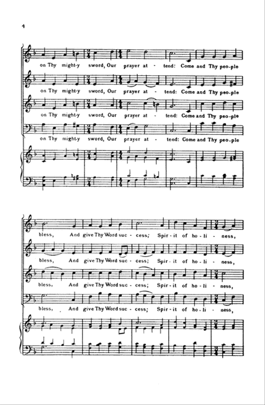 Come, Thou Almighty King 4-Part scores gallery preview page 4