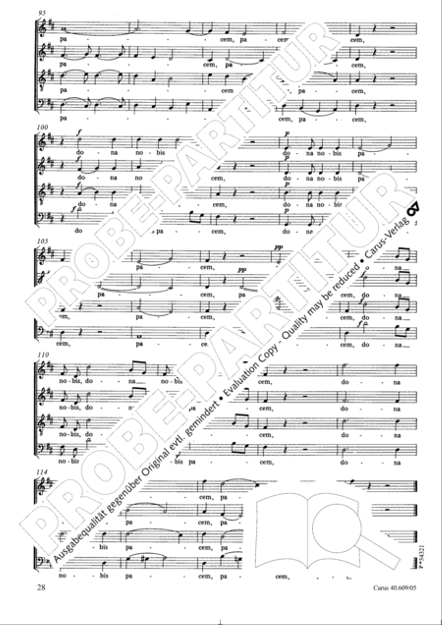 Missa in Angustiis 4-Part scores gallery preview page 29