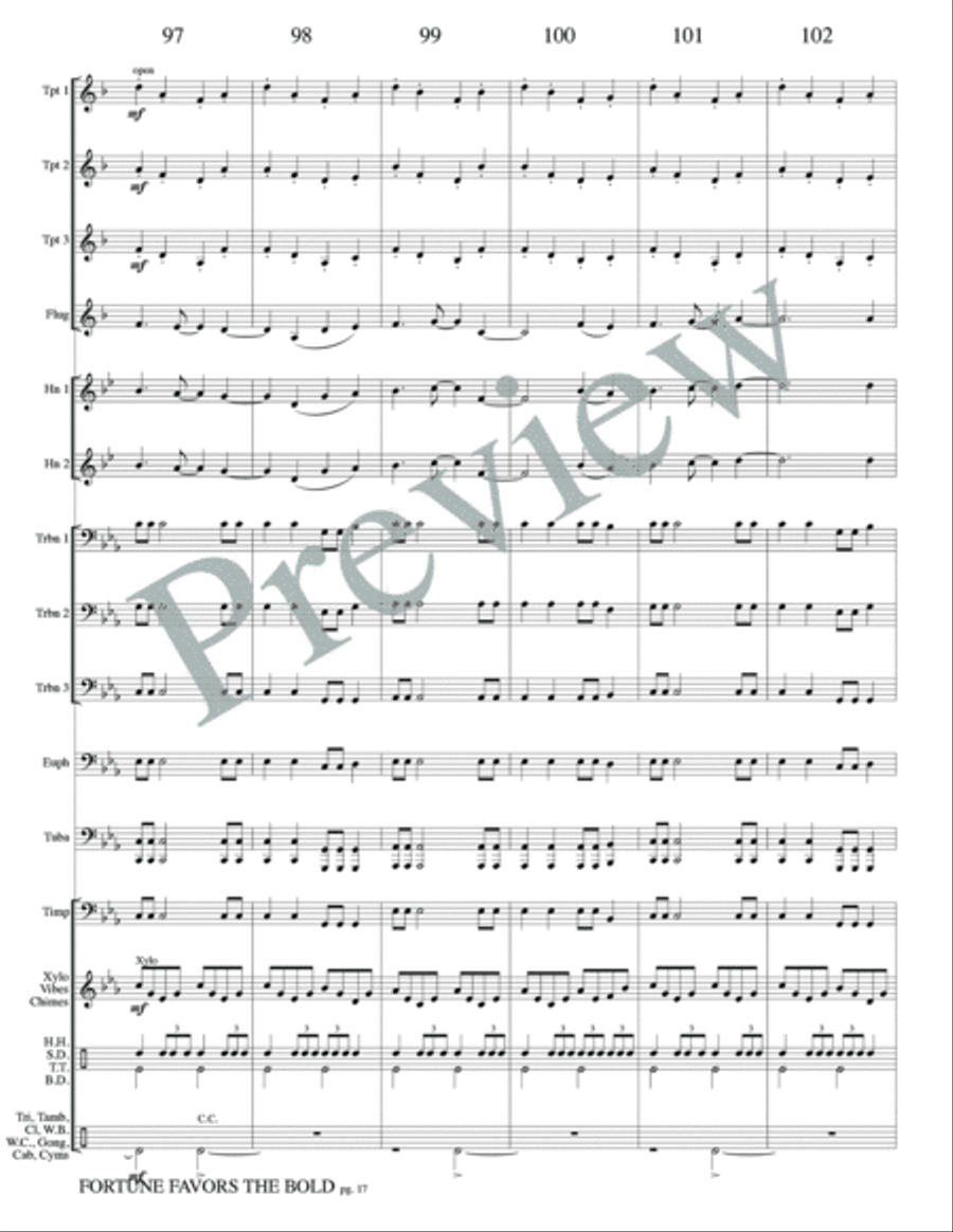 Fortune Favors the Bold - A Gladiator Story Small Ensemble scores gallery preview page 19