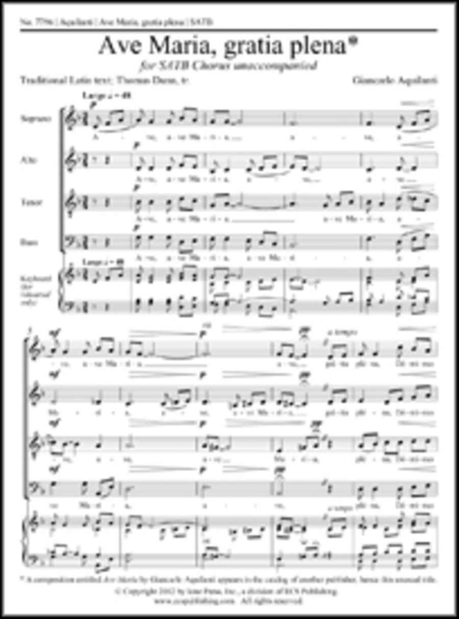 Ave Maria, gratia plena 4-Part scores gallery preview page 1