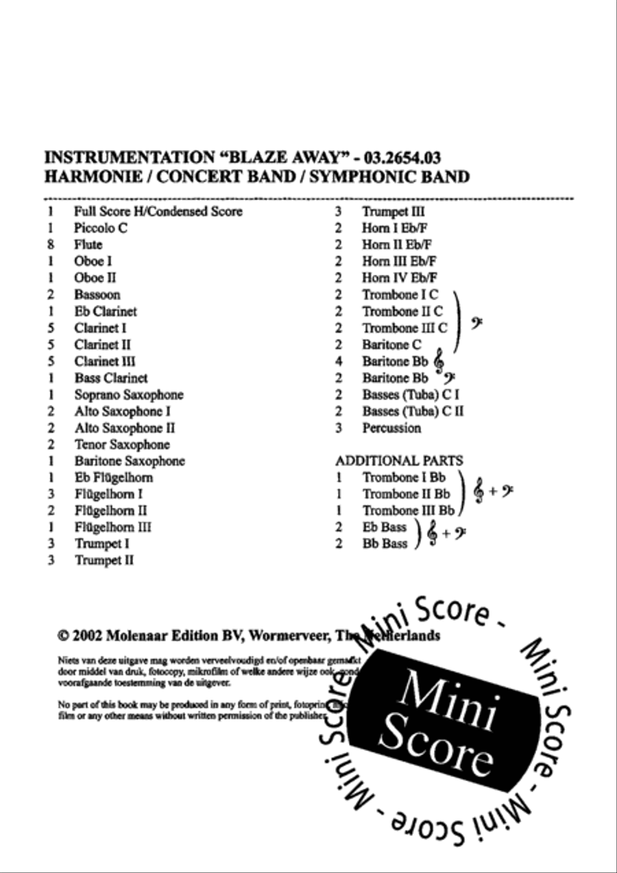 Blaze Away Blaze Away Concert Band scores gallery preview page 4