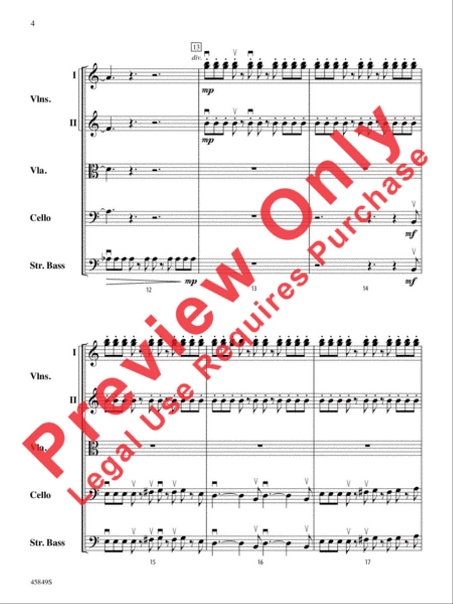 American Salute String Orchestra scores gallery preview page 4