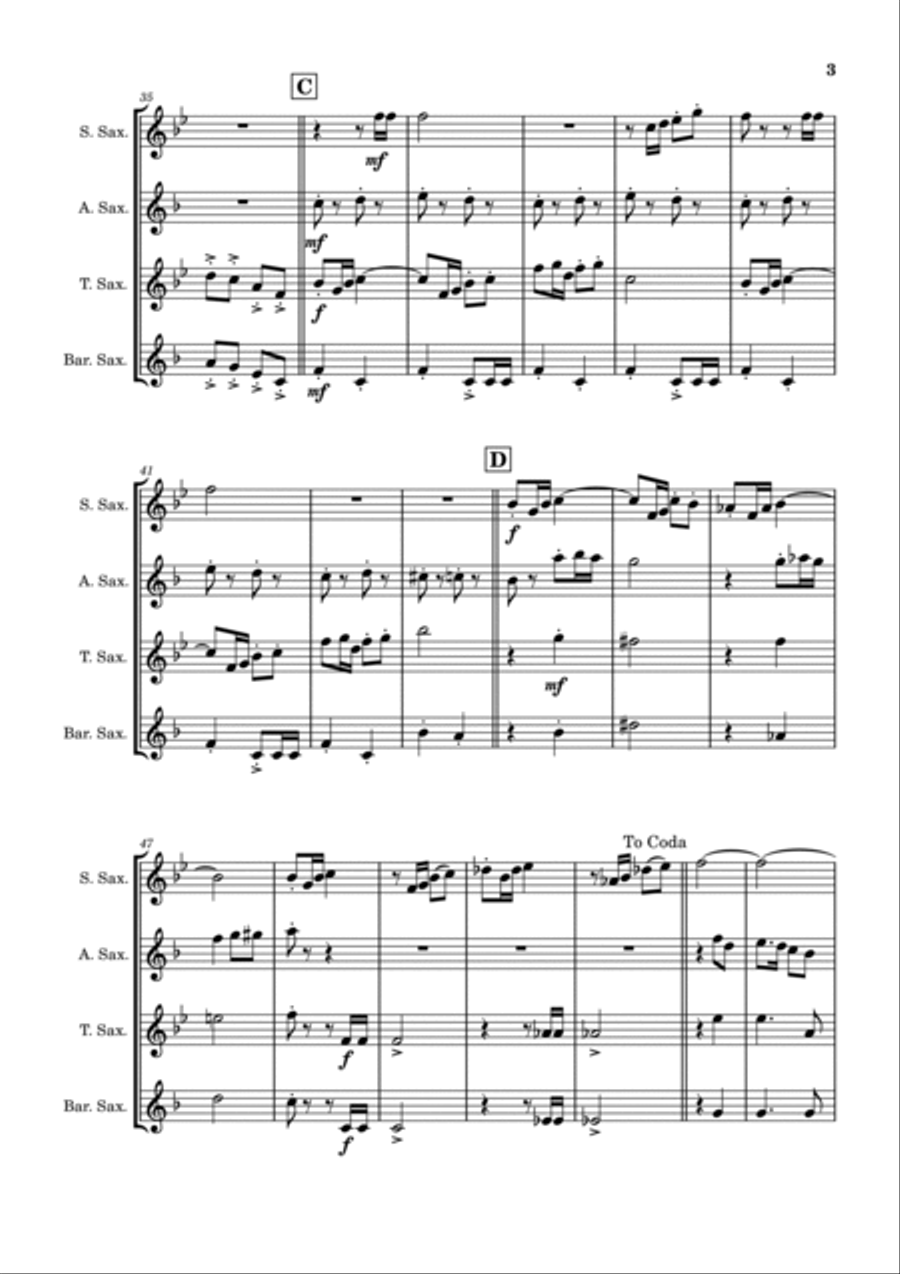 Thunderbirds Thunderbirds Woodwind Quartet scores gallery preview page 3