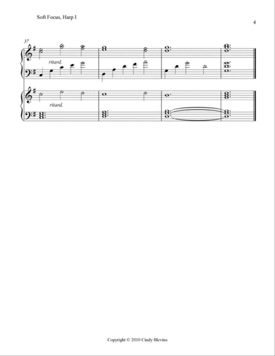 Soft Focus, Harp Duet Soft Focus, Harp Duet Harp scores gallery preview page 5