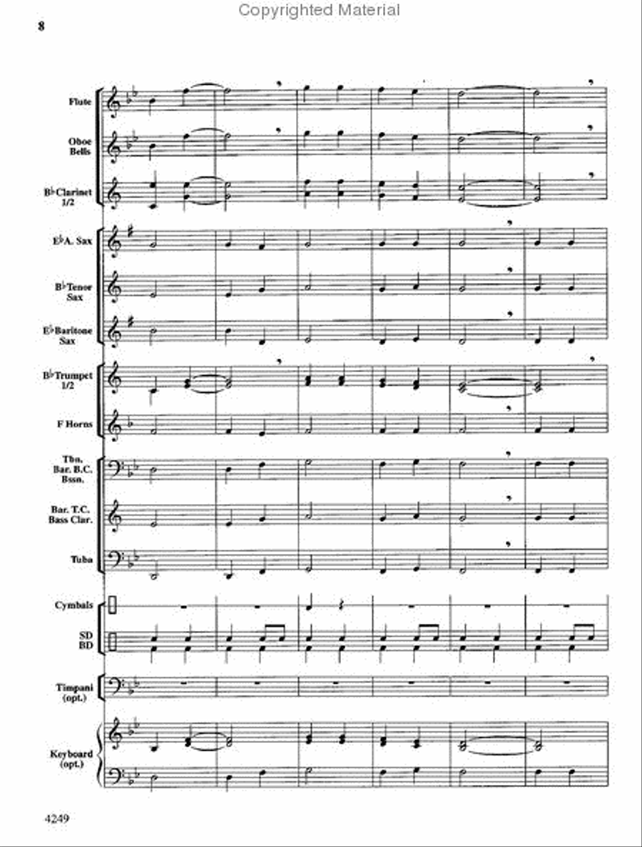Peanuts & Peanut Butter Concert Band scores gallery preview page 8