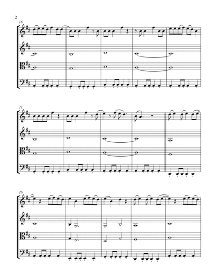 Wildest Dreams String Quartet scores gallery preview page 2