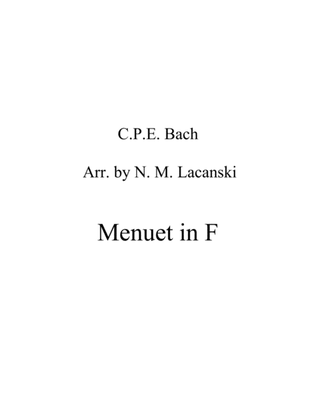 Book cover for Menuet in F
