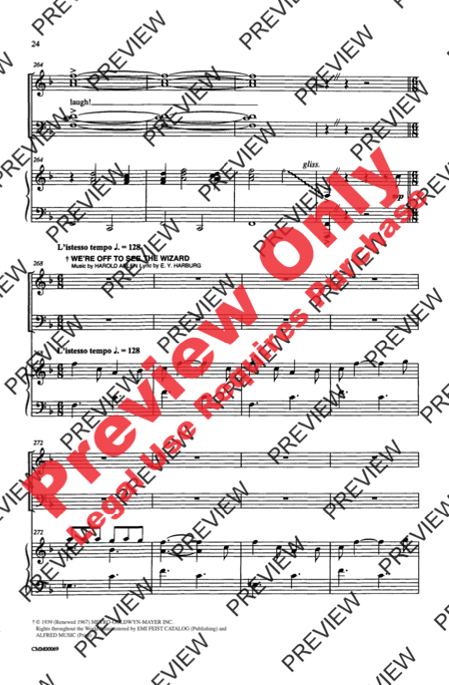 The Music of M-G-M (A Choral Medley) 4-Part scores gallery preview page 24