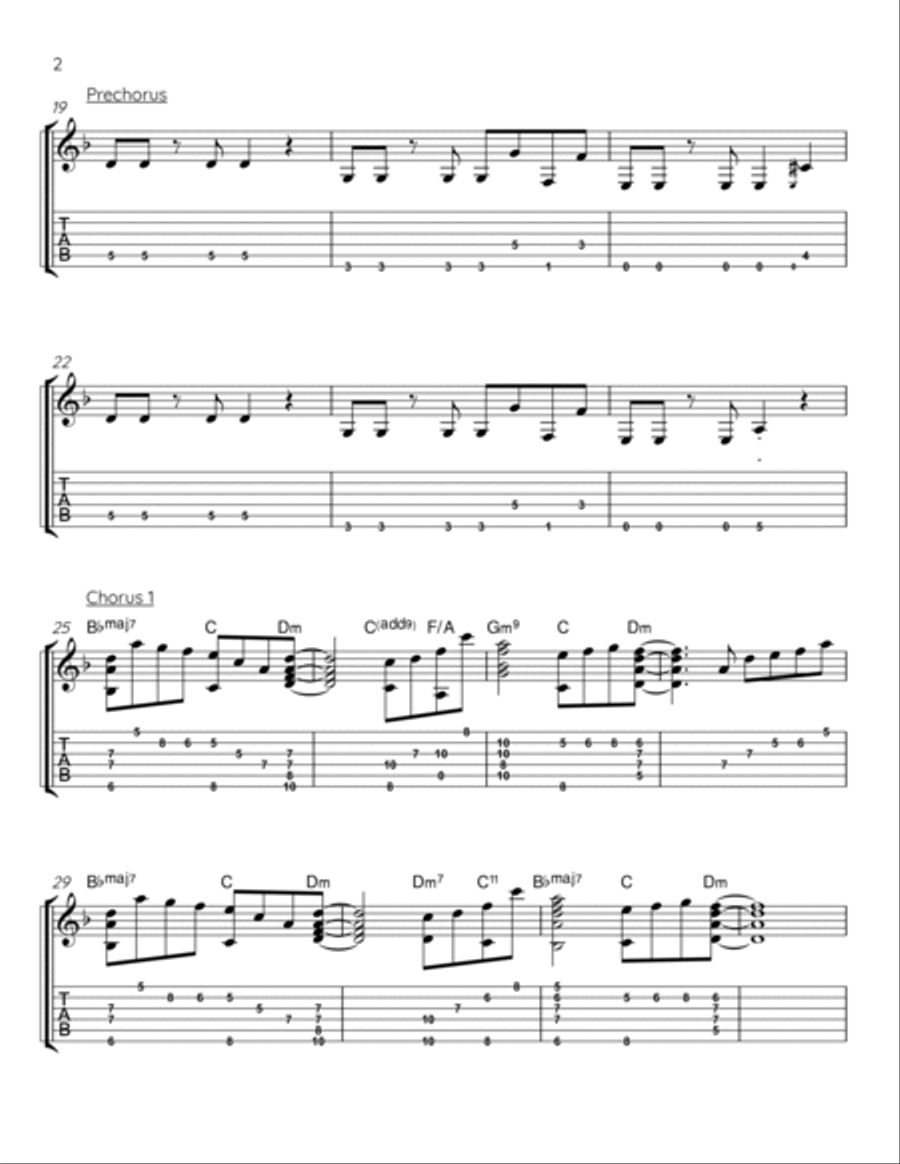 Redbone Electric Guitar scores gallery preview page 2