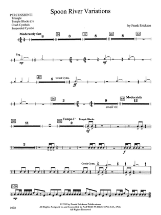 Spoon River Variations: 2nd Percussion