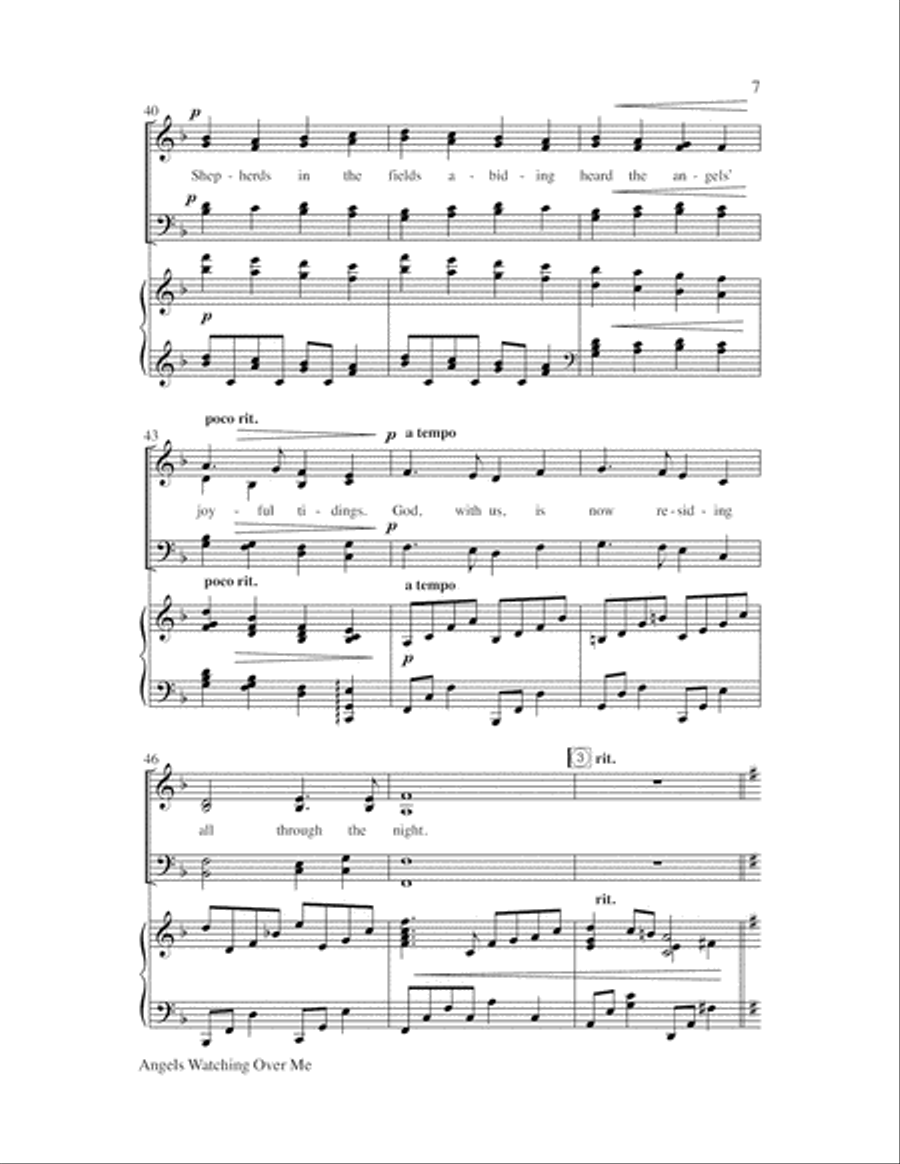 Angels Watching Over Me Angels Watching Over Me 4-Part scores gallery preview page 8