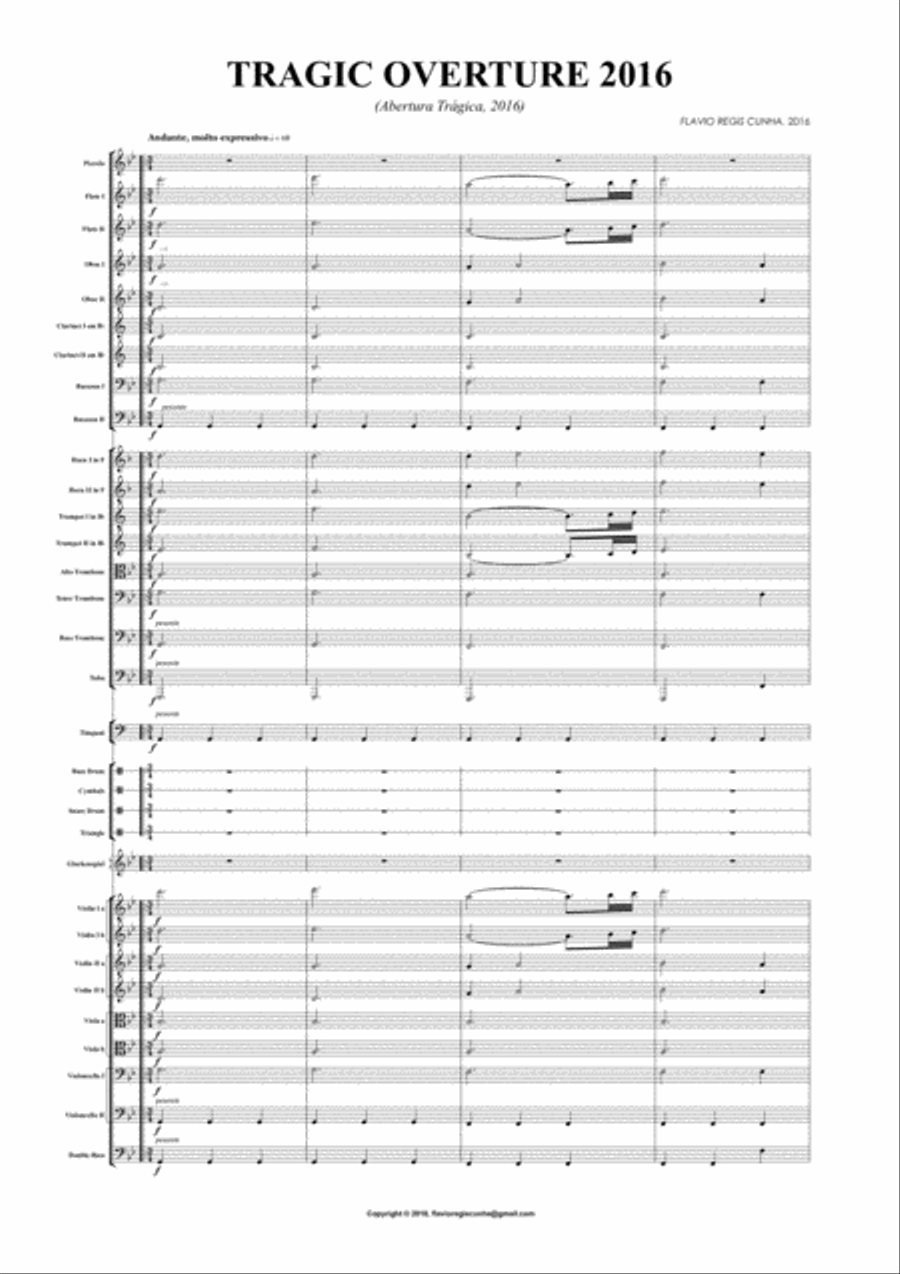 Tragic Overture 2016 Full Orchestra scores gallery preview page 2