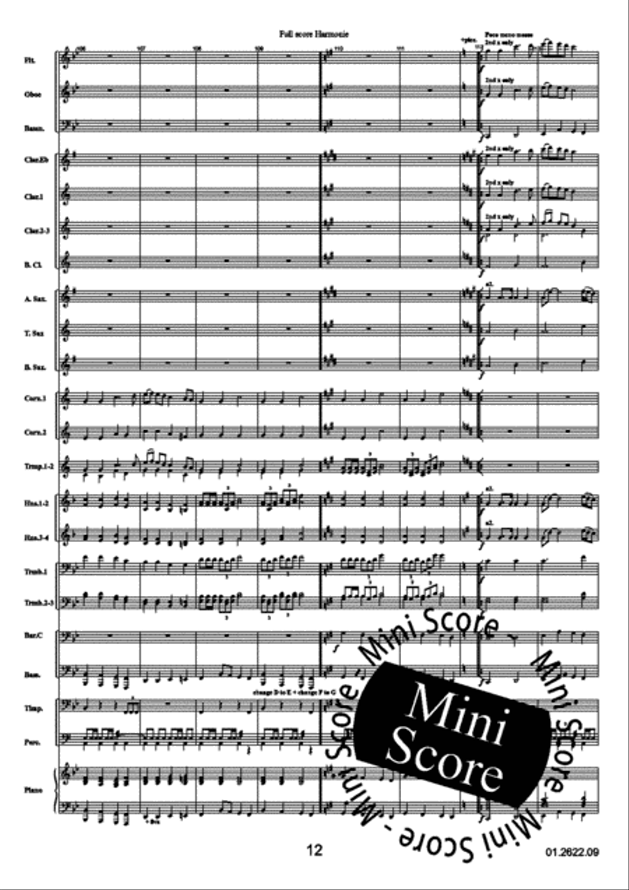 Reflections Over a Norwegian Concert Band scores gallery preview page 16