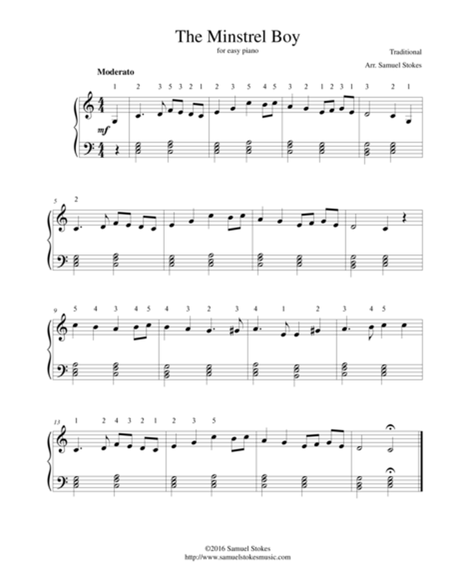 The Minstrel Boy - for easy piano image number null