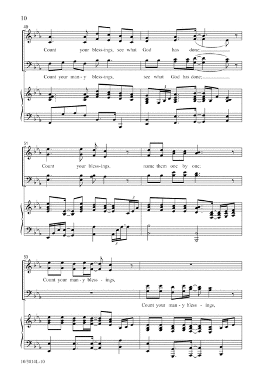 Count Your Blessings 4-Part scores gallery preview page 10