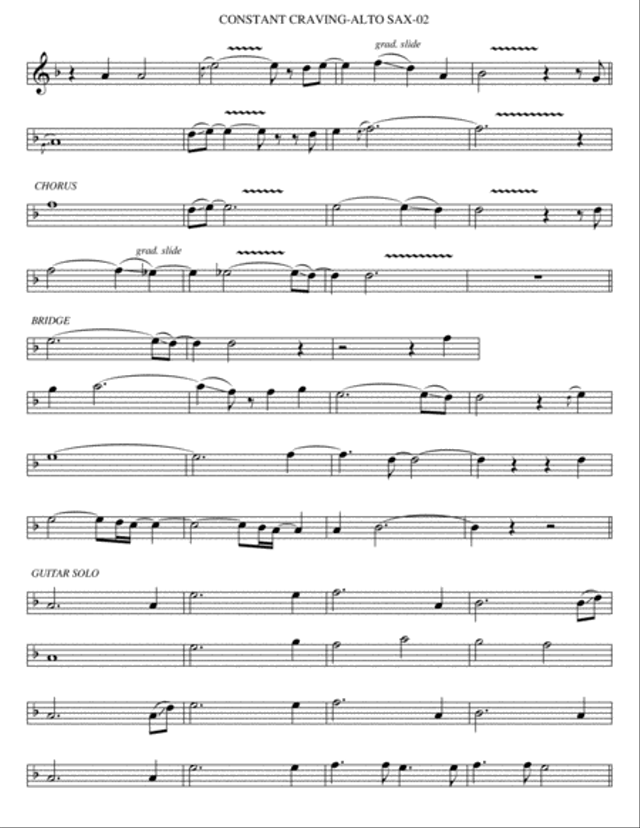 Constant Craving Constant Craving Alto Saxophone scores gallery preview page 2