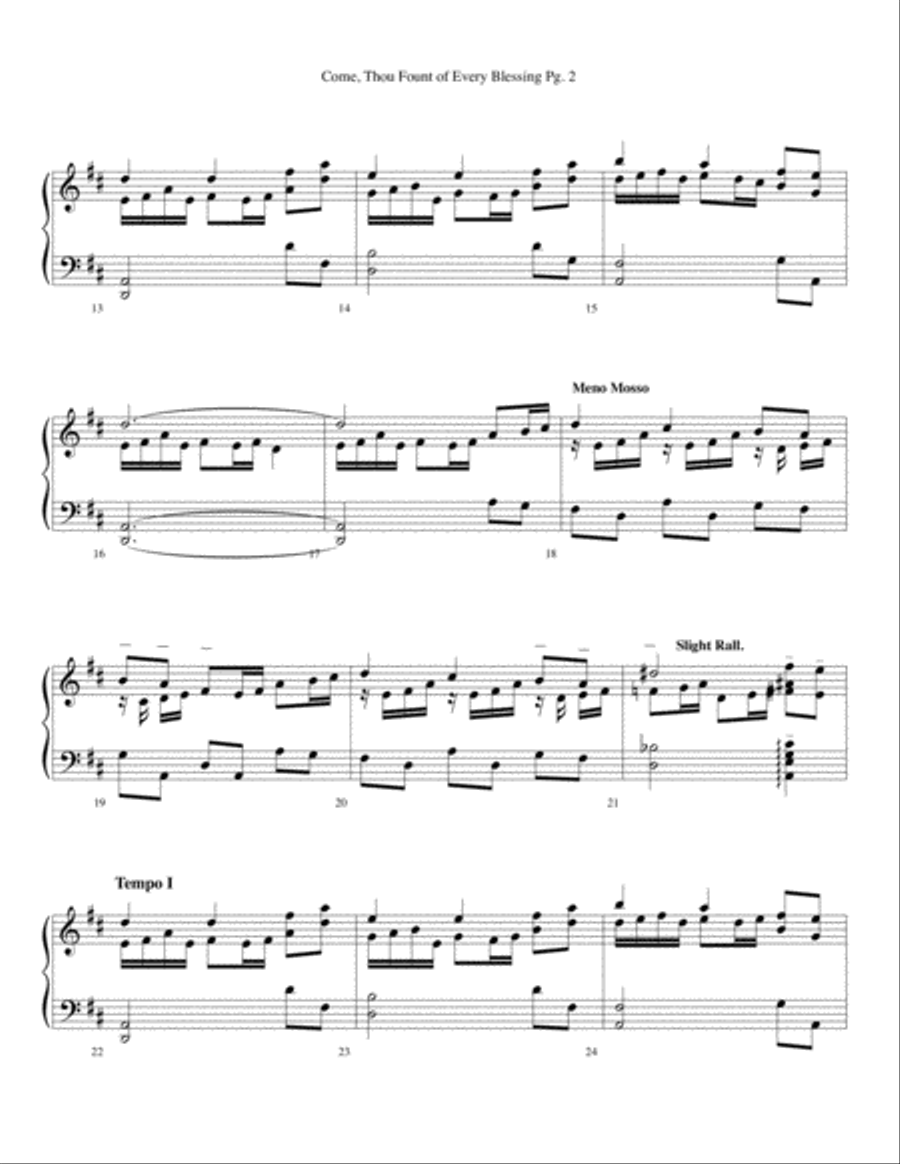 Come, Thou Fount of Every Blessing--Solo Piano.pdf Piano Solo scores gallery preview page 3